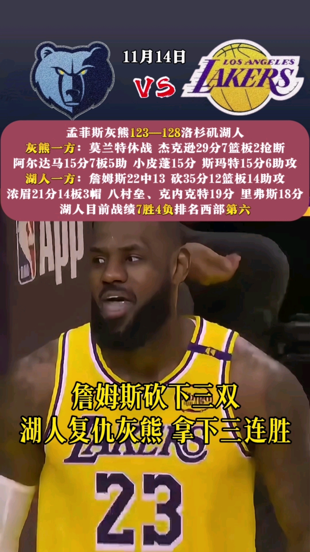 关于人击败灰熊，恩比德的神奇表现令人瞩目的信息